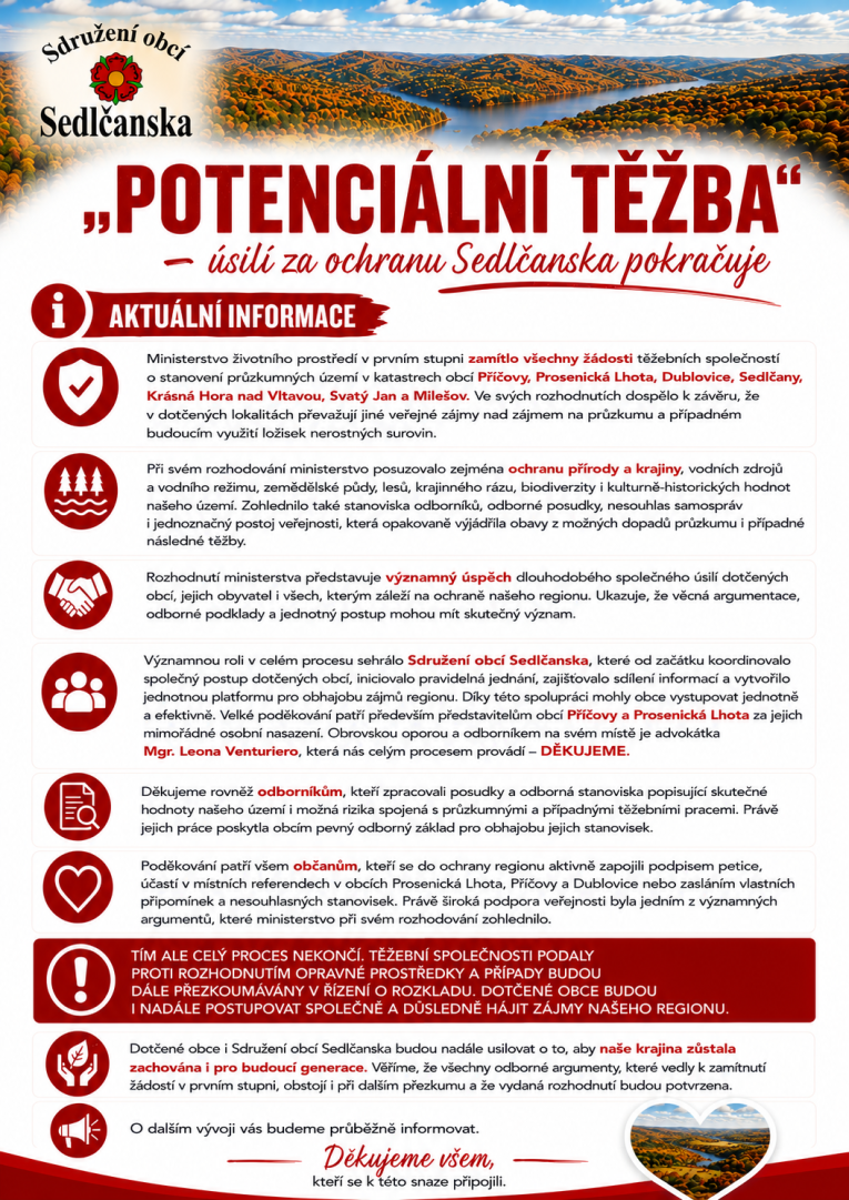 Aktuální info k 30. 7..2026 Aktuální info k 30. 7..2026